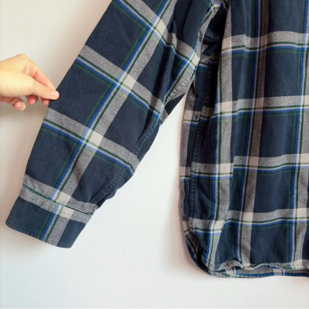 The North Face Arroyo Shirt Men Sz XL Blue Flannel Outdoor Preppy Thick Gorpcore